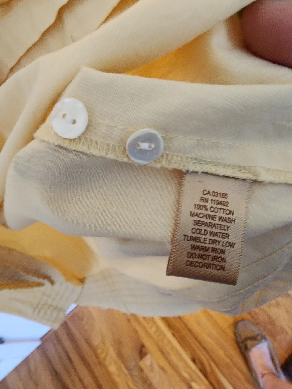 April Cornell Butter Yellow Dress Size Xl Cotton Cottagecore Tradwife Prairie - Picture 7 of 11